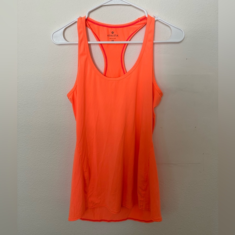 Athleta orange tank top xs